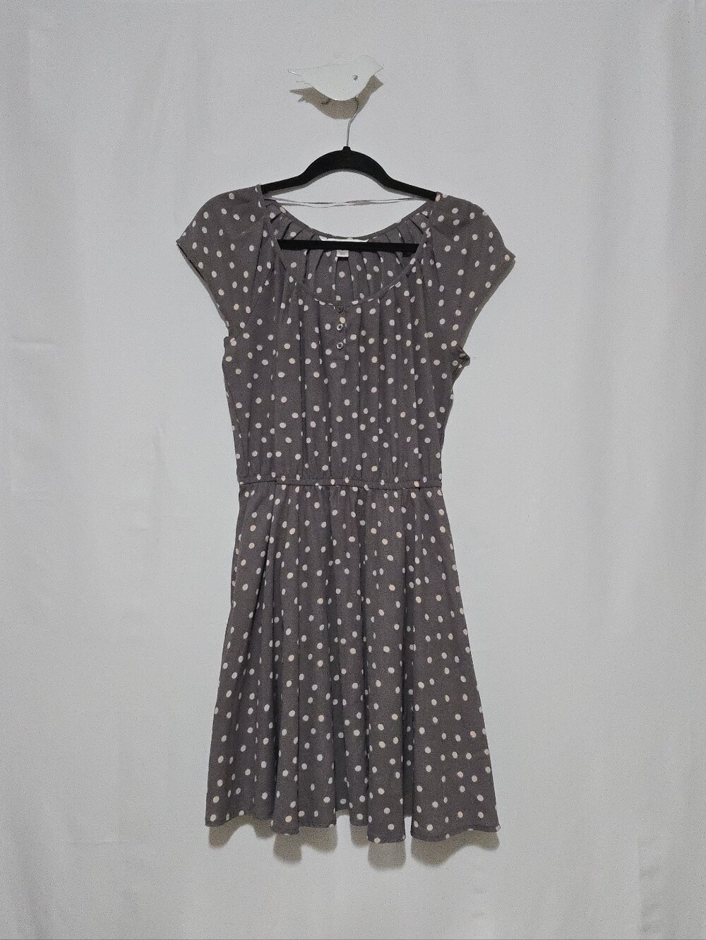 LC Lauren Conrad Polka-Dot Mini Dress - Fit- and-Flare - A-Line Skirt - Size M
